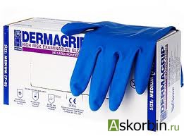 Перчатки dermagrip нестерильные повышенной прочности L 50шт, фото 1